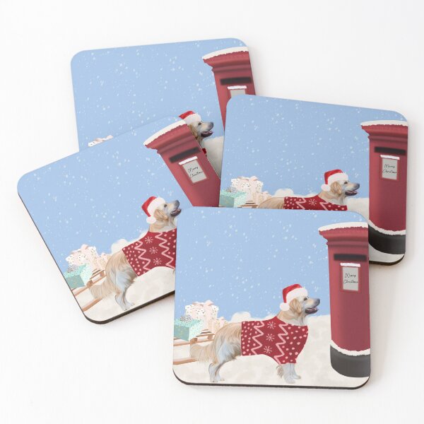 Item preview, Golden Santa Paws designed and sold by ohclementine.
