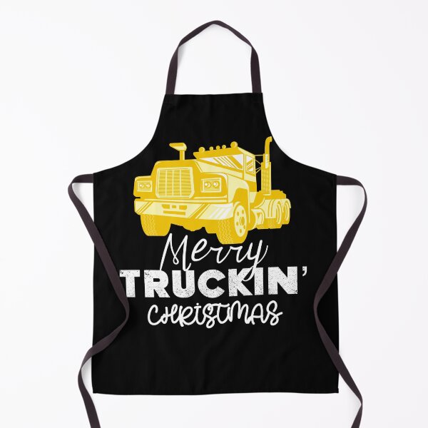 Item preview, Merry Truckin Christmas Yellow Black Festive Gift For Trucker Truck Driver designed and sold by Sunny Collections.