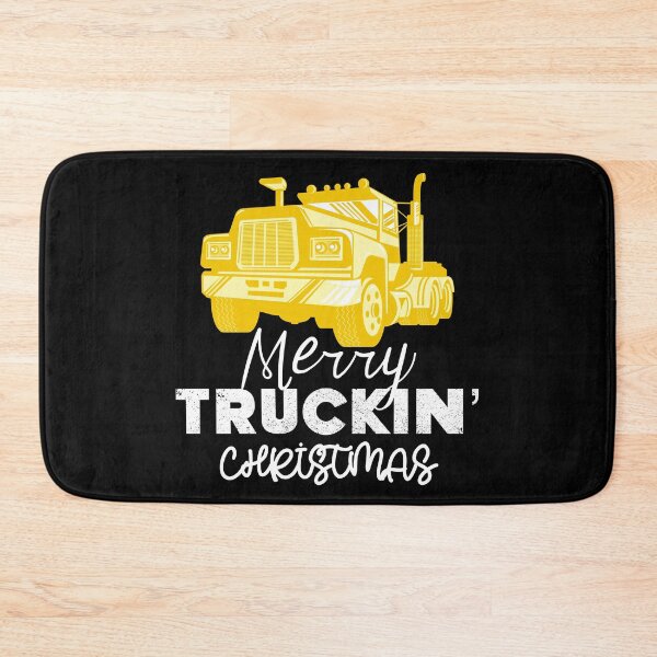 Item preview, Merry Truckin Christmas Yellow Black Festive Gift For Trucker Truck Driver designed and sold by Sunny Collections.
