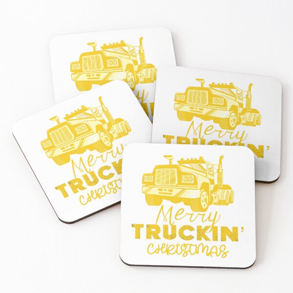 Item preview, Merry Truckin Christmas Yellow Festive Gift For Trucker Truck Driver designed and sold by Sunny Collections.
