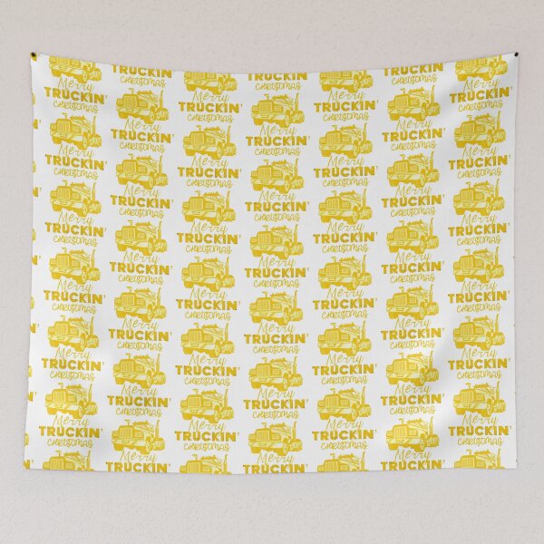 Item preview, Merry Truckin Christmas Yellow Festive Gift For Trucker Truck Driver designed and sold by Sunny Collections.