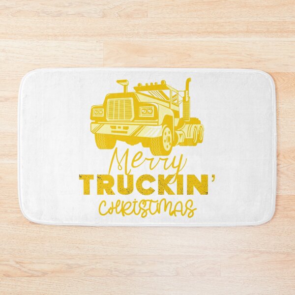Item preview, Merry Truckin Christmas Yellow Festive Gift For Trucker Truck Driver designed and sold by Sunny Collections.