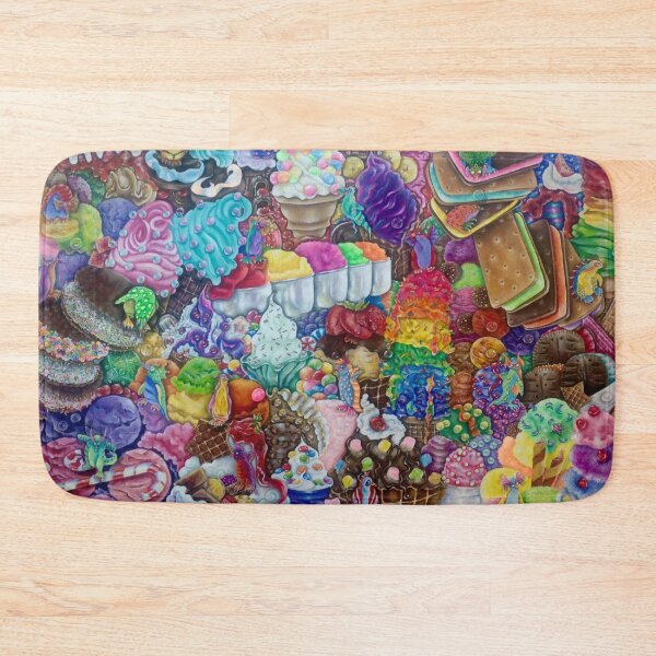 Item preview, Ice cream, sweet fruits, and chocolates with strong and vibrant colors, by de Caso Art paintings  designed and sold by decasoart.