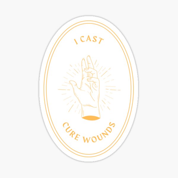 Item preview, I Cast Cure Wounds | DnD 5e designed and sold by DatDragonShop.
