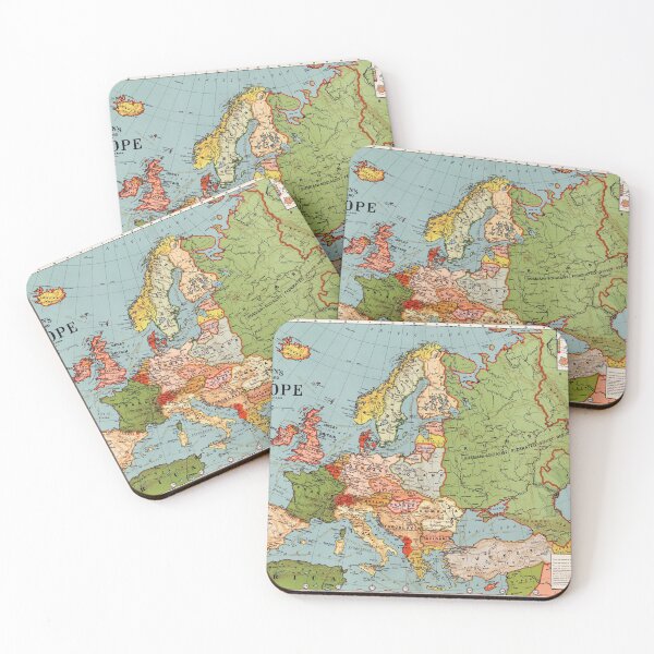 Item preview, Vintage Map of Europe designed and sold by SFTStudio.