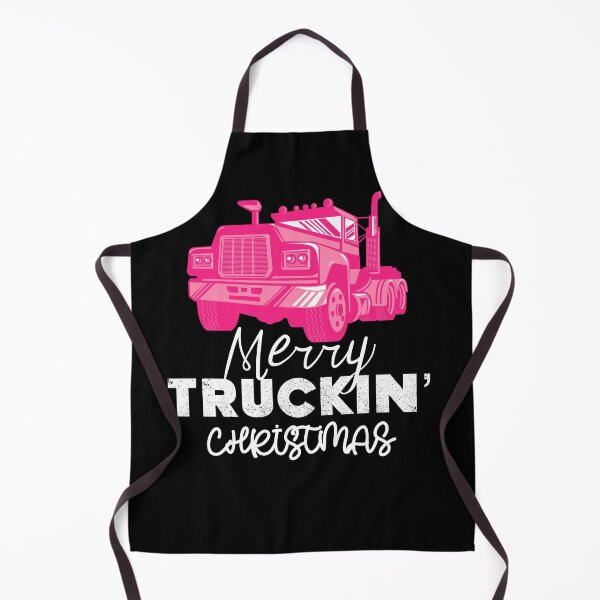 Item preview, Merry Truckin Christmas Pink Black Festive Gift For Trucker Truck Driver designed and sold by Sunny Collections.