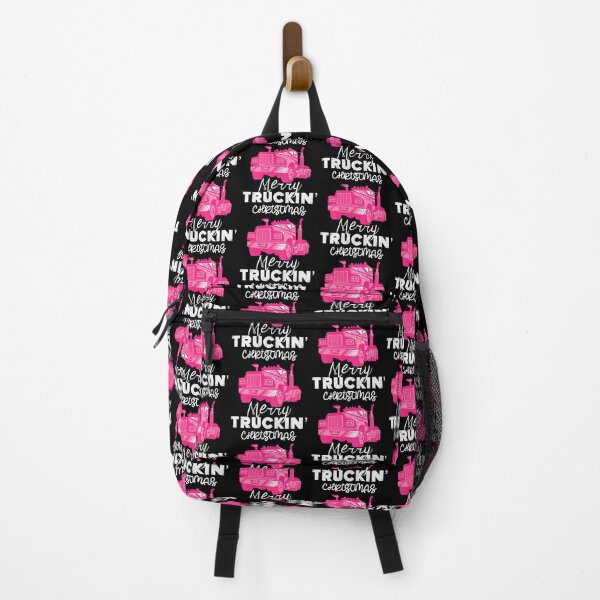 Item preview, Merry Truckin Christmas Pink Black Festive Gift For Trucker Truck Driver designed and sold by Sunny Collections.