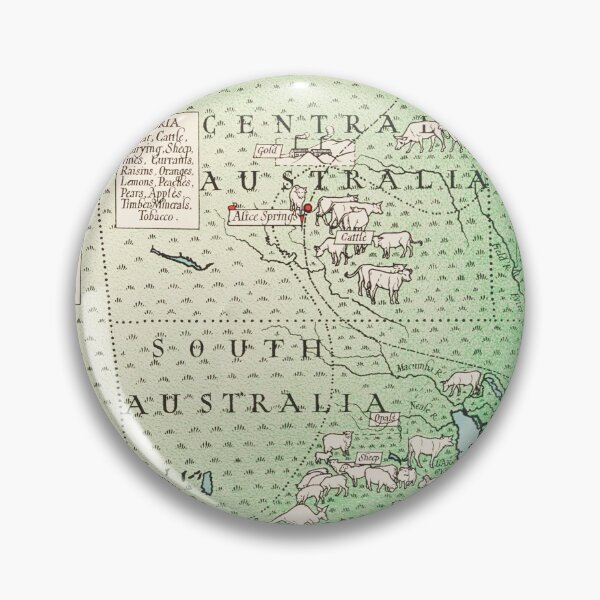 Item preview, Vintage Map of Australia designed and sold by SFTStudio.