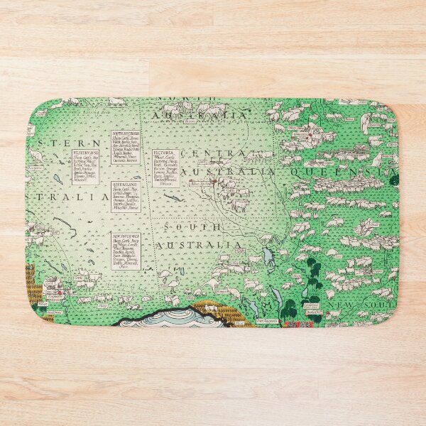 Item preview, Vintage Map of Australia designed and sold by SFTStudio.