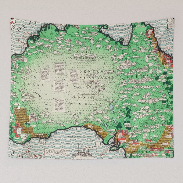 Item preview, Vintage Map of Australia designed and sold by SFTStudio.