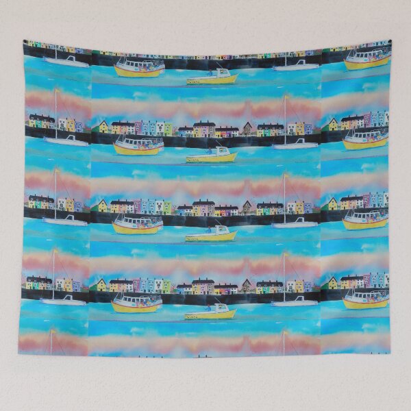Item preview, Boats in the Harbour designed and sold by FrancesArt.