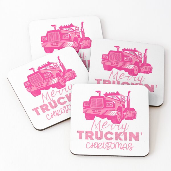 Item preview, Merry Truckin Christmas Pink Festive Gift For Trucker Truck Driver designed and sold by Sunny Collections.