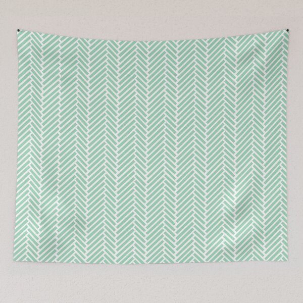 Item preview, Herringbone Mint Green 2 designed and sold by ProjectM.