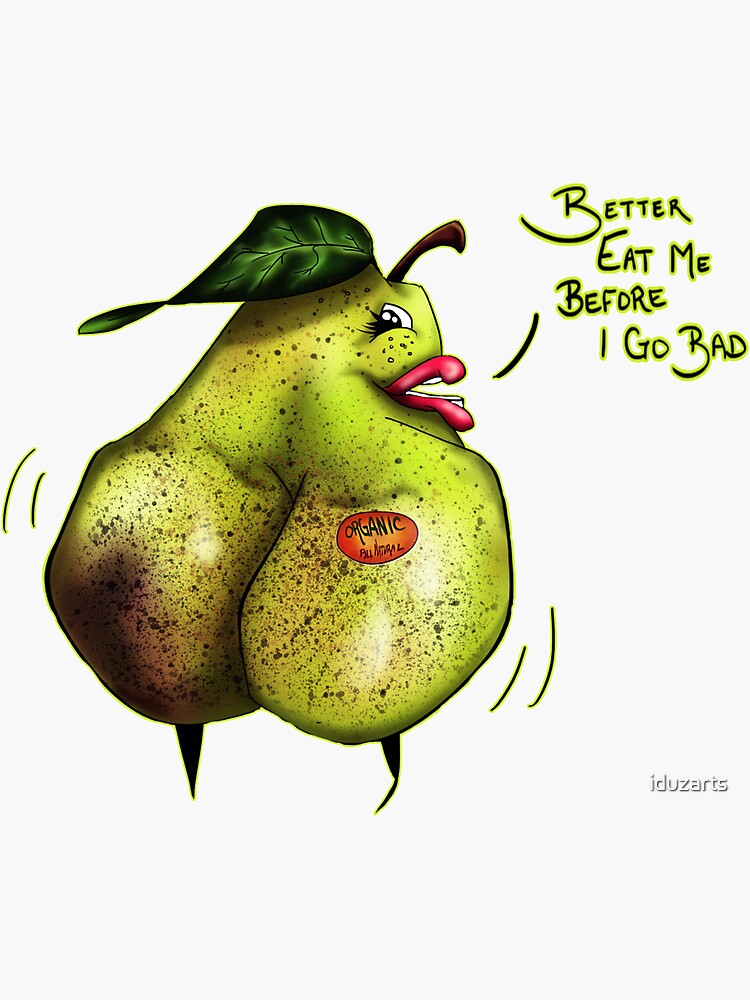 Cartoon Big Booty Pear: Jiggle your Wiggle Leggings for Sale by iduzarts