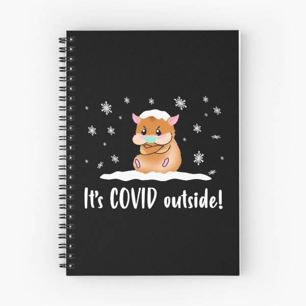 Item preview, It's COVID Outside A Cute Brown Hamster With A Corona Mask Sitting In The Snow designed and sold by Paulina Vanlife.