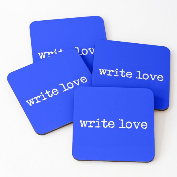 Item preview, write love in white on blue designed and sold by TeaRoseWriter.