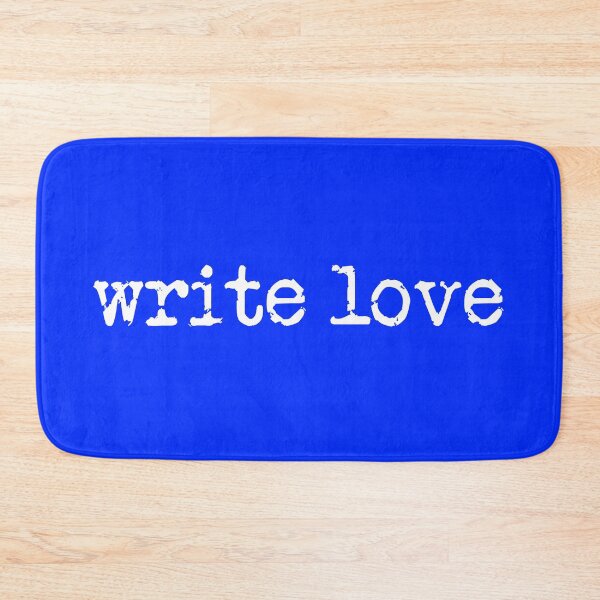 Item preview, write love in white on blue designed and sold by TeaRoseWriter.