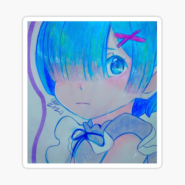 Rem Re ZERO Artwork Sticker For Sale By SaltySalmonArt Redbubble