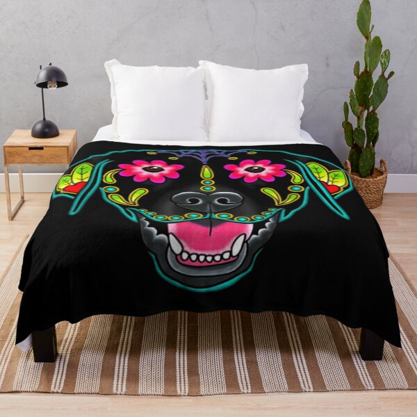Item preview, Black Labrador- Retriever in Black- Day of the Dead Lab Sugar Skull Dog designed and sold by Rid1.