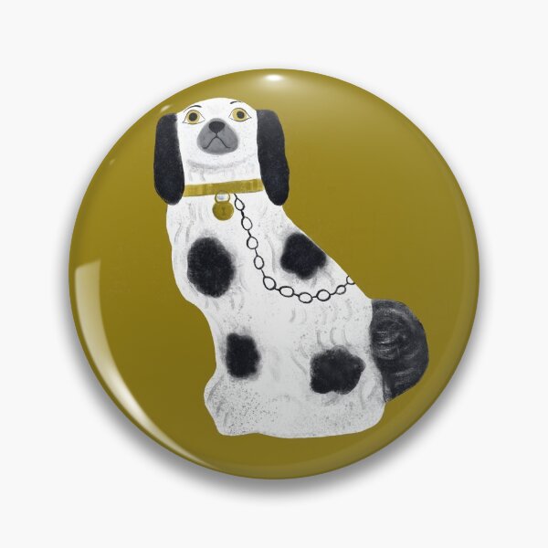 Item preview, Staffordshire China dog on ochre 1 designed and sold by marthaseahorse.