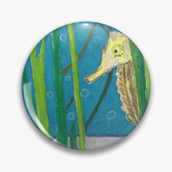 Item preview, Peekaboo Seahorse Looking Around Plants in the Sea designed and sold by AliCatOriginals.
