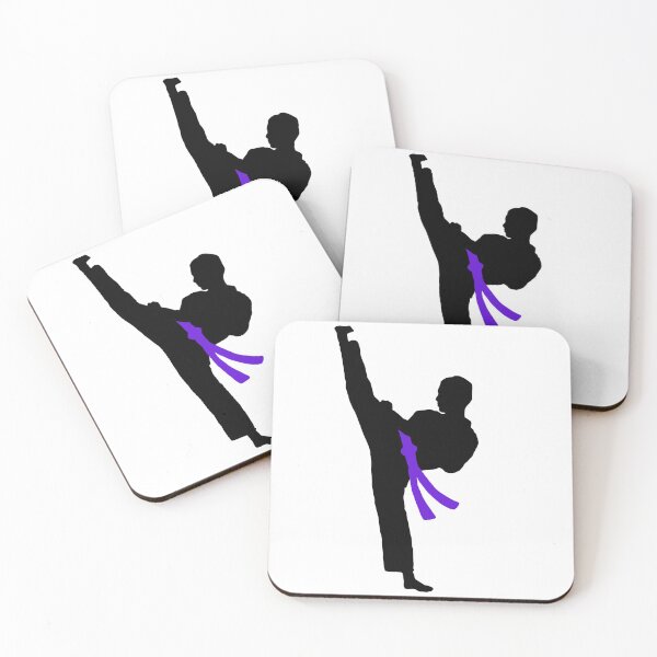 Item preview, Karate Tae Kwon Do Boy Purple Belt Kick designed and sold by Polishthestone.