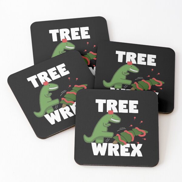 Artikelvorschau, Baum Wrex Lustiger Weihnachtsdinosaurier Trex Wortspiel entworfen und verkauft von Funful.