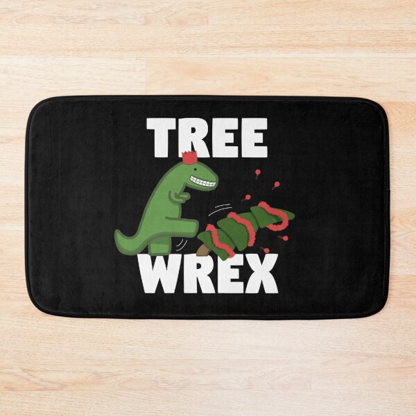 Artikelvorschau, Baum Wrex Lustiger Weihnachtsdinosaurier Trex Wortspiel entworfen und verkauft von Funful.
