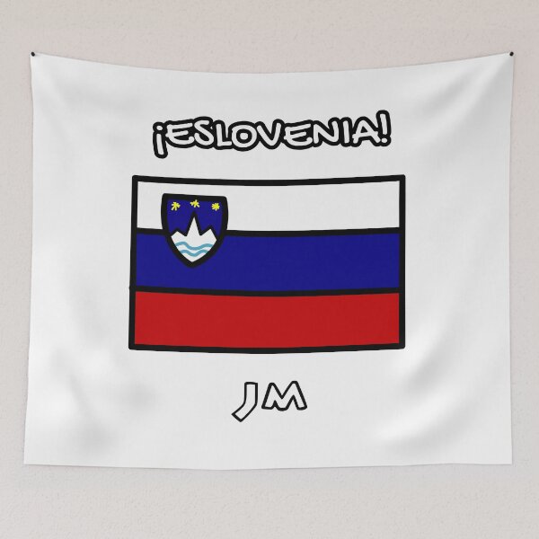 Item preview, Slovenia Flag Drawn White designed and sold by jesumedina.