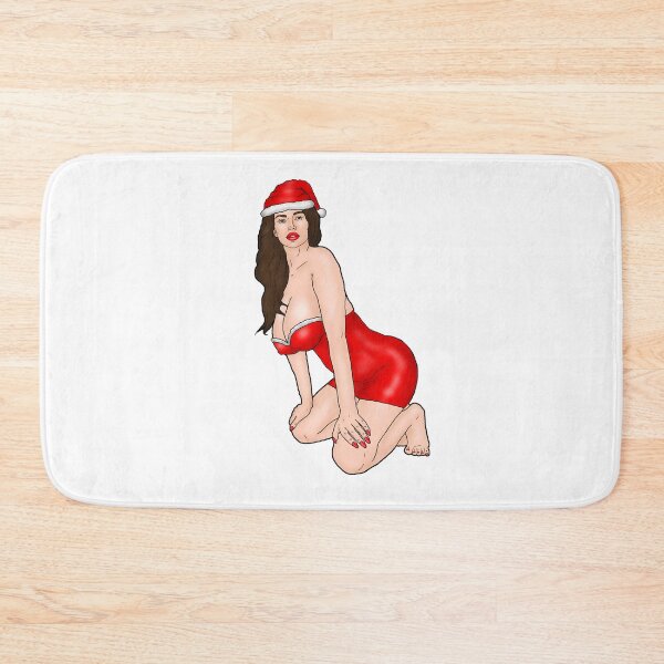Item preview, kneeling Christmas pin-up designed and sold by PinUpsandPulp.