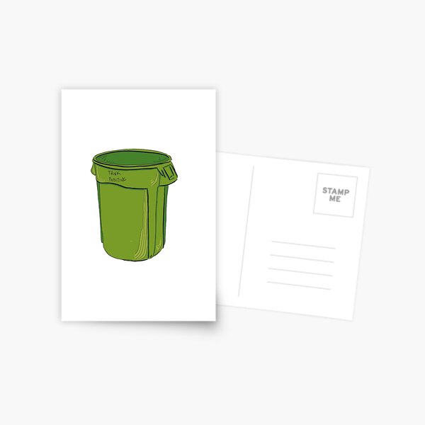 Think Positive Garbage Postcard