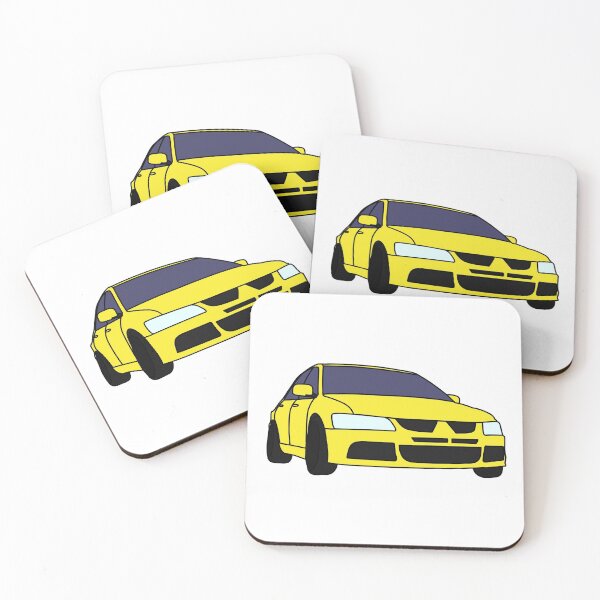 Item preview, Yellow Mitsubishi Lancer Evolution 8 designed and sold by Connor Jack.
