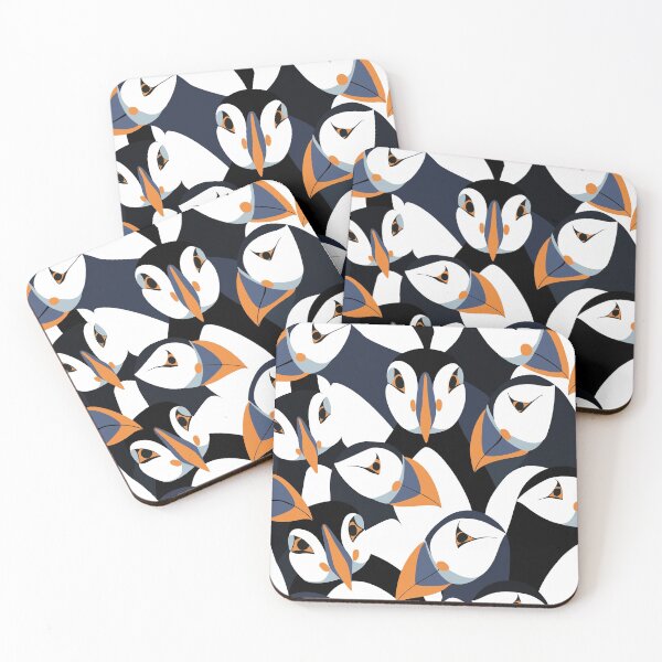 Item preview, Puffins with orange beaks designed and sold by Griffletta.