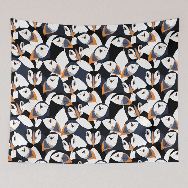 Item preview, Puffins with orange beaks designed and sold by Griffletta.