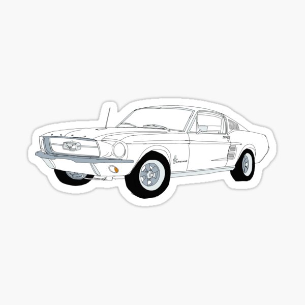 1968 Ford Mustang GT Sticker
