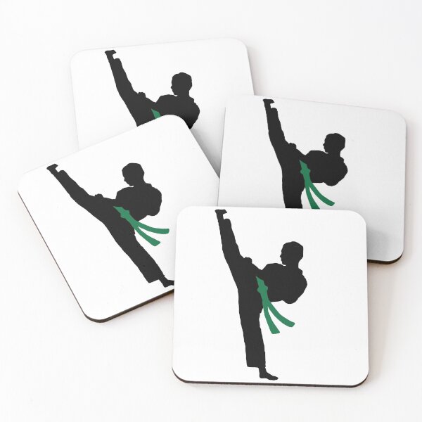 Item preview, Karate Tae Kwon Do Boy Green Belt Kick designed and sold by Polishthestone.