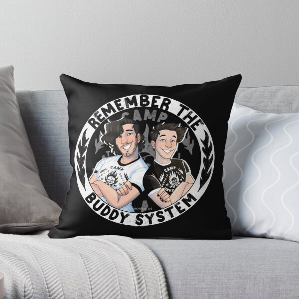 Remember the buddy system! - camp unus annus Throw Pillow