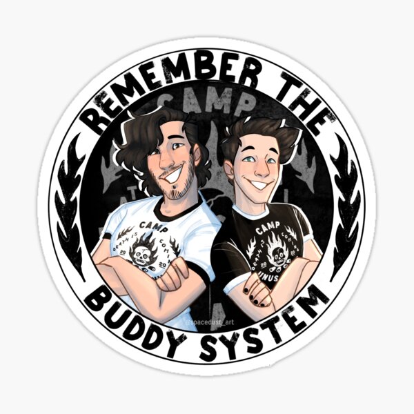 Erinnere dich an das Buddy-System! - Lager ungewöhnlich annus Sticker