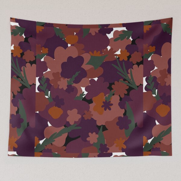 Item preview, Fall colour block flowers designed and sold by BaileyDArt.