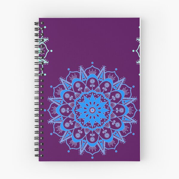 Item preview, Mandala in Aubergine Purple Teal and Blue designed and sold by ittybittyowl.