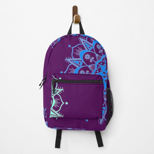 Item preview, Mandala in Aubergine Purple Teal and Blue designed and sold by ittybittyowl.