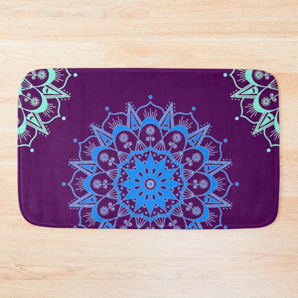 Item preview, Mandala in Aubergine Purple Teal and Blue designed and sold by ittybittyowl.