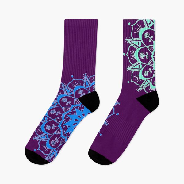 Item preview, Mandala in Aubergine Purple Teal and Blue designed and sold by ittybittyowl.