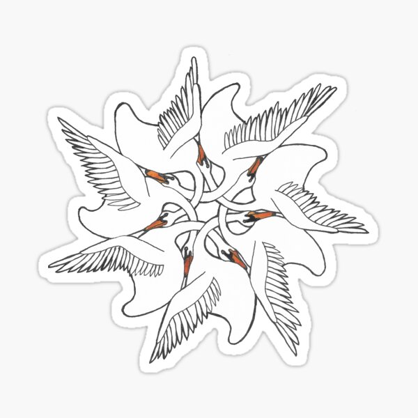 Seven Swans A-Swimming (Synchronised Swimming) Sticker