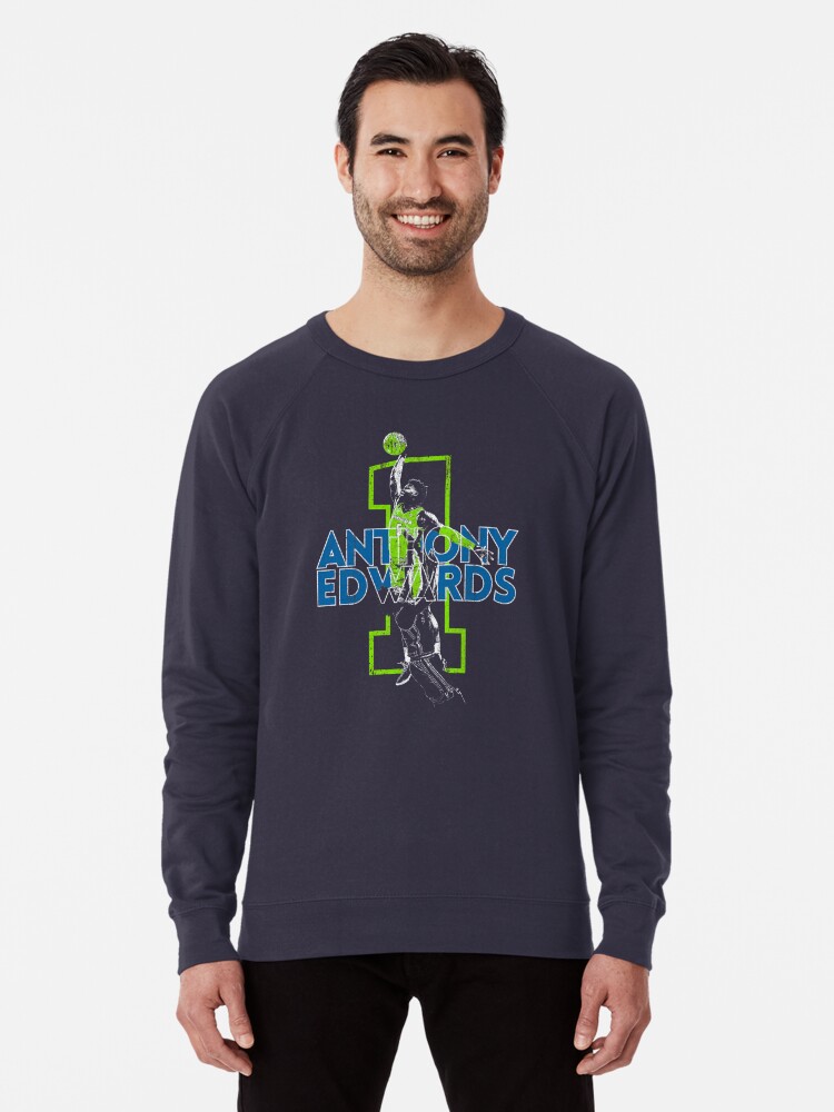 Nike Men's Minnesota Timberwolves Anthony Edwards Navy Cotton T-Shirt, XL, Blue