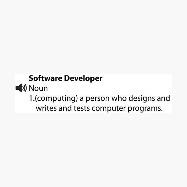 Artikel-Vorschau von Lustige Softwareentwickler Definition, designt und verkauft von Maystro-design.