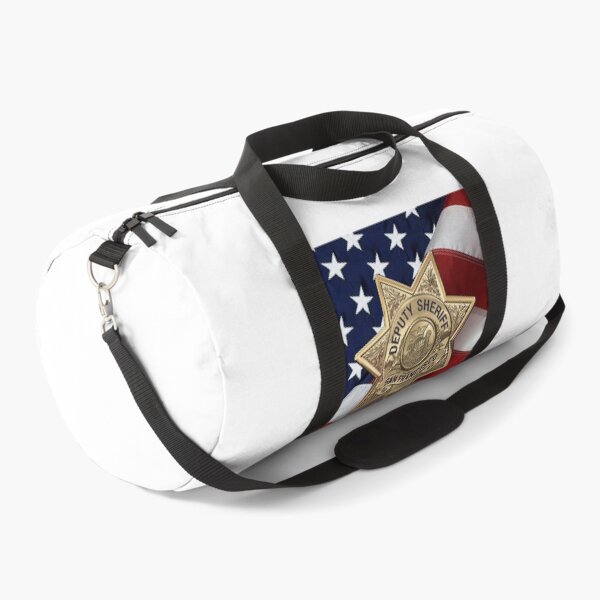 Item preview, San Francisco Sheriff's Office - SFSO Deputy Sheriff Badge Badge over American Flag designed and sold by Serge Averbukh Art Studio.
