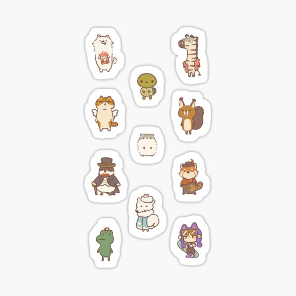 Artikel-Vorschau von Animal Restaurant Sticker Set - Saisonale Kunden, designt und verkauft von mishaspickle.