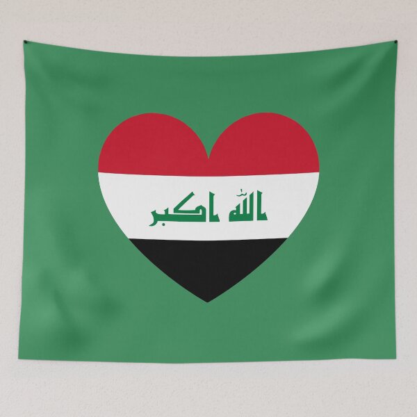 Artikelvorschau, Irak-Liebesflaggenherz علم العراق حب قلب entworfen und verkauft von foreveryone.