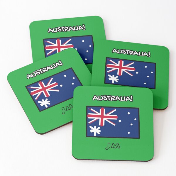 Item preview, Australia Flag Drawn Green designed and sold by jesumedina.